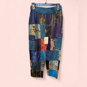 Rising International Multicolor Patchwork Straight Leg Pants